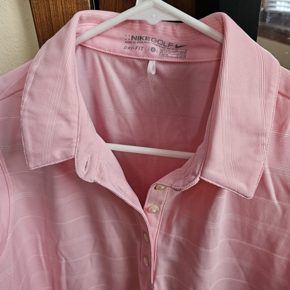 Nike Dri-Fit Women's Striped Collared Athletic Tank Top - Size L - Picture 2 of 6